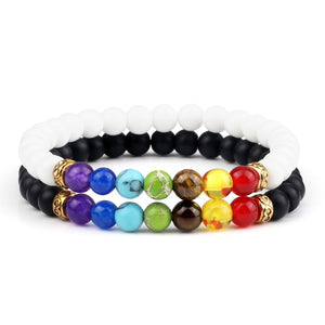 Ensemble De Bracelets 7 Chakras Pour Homme En Perles Chaim-Mon Bracelet Homme