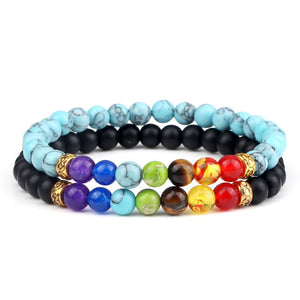 Ensemble De Bracelets 7 Chakras Pour Homme En Perles Karter-Mon Bracelet Homme