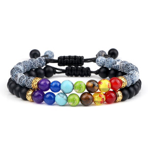 Ensemble De Bracelets 7 Chakras Pour Homme En Perles Branson-Mon Bracelet Homme