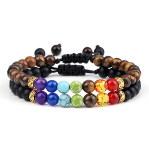 Ensemble De Bracelets 7 Chakras Pour Homme En Perles Dakota-Mon Bracelet Homme