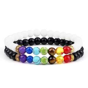 Ensemble De Bracelets 7 Chakras Pour Homme En Perles Maurice-Mon Bracelet Homme