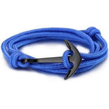 Bracelet Ancre Marine Bleu en Corde