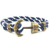 Bracelet Ancre Marine en Laiton Style Vintage MBH pour Homme