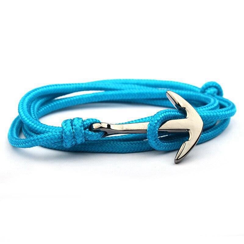 Bracelet Ancre Marine Turquoise Homme en Corde - Mon Bracelet Homme