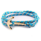 Bracelet Ancre Viking Turquoise en Corde