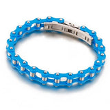 Bracelet Chaîne de Moto Bleu Minimaliste Shane