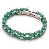 Bracelet Chaîne de Moto Minimaliste Vert - Mon Bracelet Homme