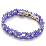 Bracelet Chaîne de Moto Minimaliste Violet