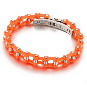 Bracelet Chaîne de Moto Orange Minimaliste Vincent - Mon Bracelet Homme
