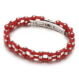 Bracelet Chaîne de Moto Rouge Minimaliste Ellis - Mon Bracelet Homme