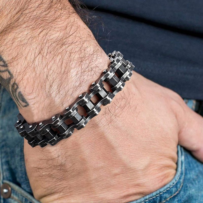 Bracelet Chaîne de Moto Style Rétro Korbin - Mon Bracelet Homme
