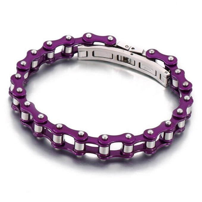 Bracelet Chaîne de Moto Violet Minimaliste Dominick - Mon Bracelet Homme