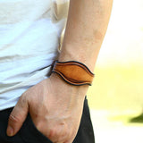 Bracelet de Force Design Ancien en Cuir - Mon Bracelet Homme