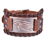 Bracelet de Force Homme Oeil d'Horus en Cuir - Mon Bracelet Homme
