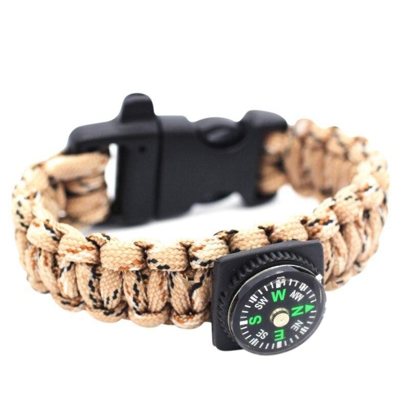 Lot de 2)Bracelets de Survie en paracorde ,5 in 1 Allume-feu Lot de 2)Bracelets de Survie en paracorde ,5 in 1 Allume-feu