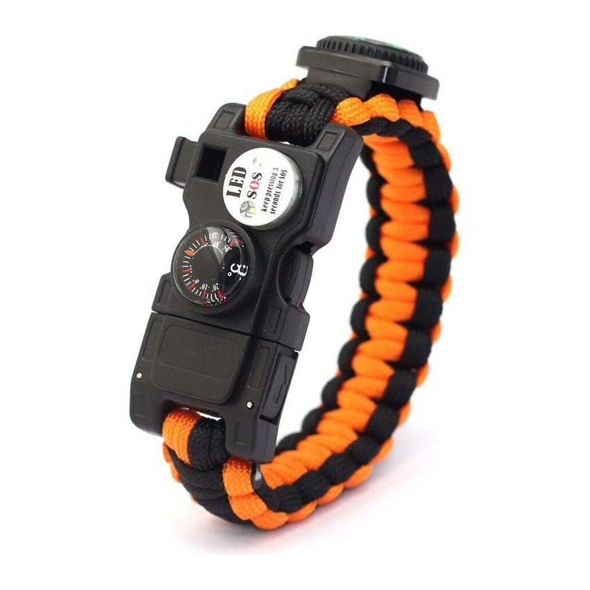Bracelet de Survie en Paracorde Avec Sifflet Lumière LED et Boussole Ashton - Mon Bracelet Homme