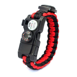 Bracelet de Survie en Paracorde Avec Sifflet Lumière LED et Boussole Brecken - Mon Bracelet Homme