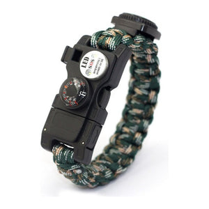 Bracelet de Survie en Paracorde Avec Sifflet Lumière LED et Boussole Jimmy - Mon Bracelet Homme