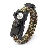 Bracelet de Survie en Paracorde Avec Sifflet Lumière LED et Boussole Jones