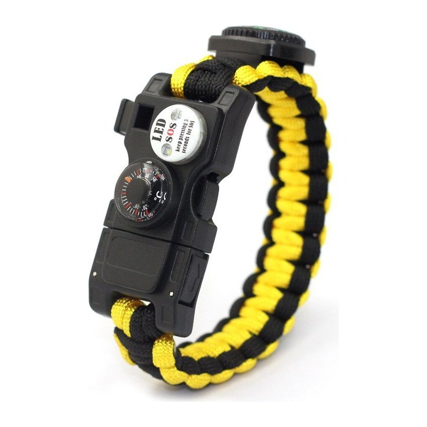 Bracelet de Survie en Paracorde Avec Sifflet Lumière LED et Boussole Rhett - Mon Bracelet Homme