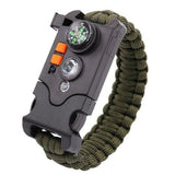 Bracelet de Survie en Paracorde de 7 Brins Avec Boussole Lumière LED Sifflet et Racloirs Jase - Mon Bracelet Homme
