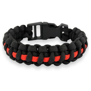 Bracelet de Survie en Paracorde rouge et noire Izaiah - Mon Bracelet Homme