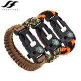 Bracelet de Survie en Paracorde Tressée Multifonctionnelle Avec Sifflet Boussole et Racloir D'Extérieur Kobe - Mon Bracelet Homme
