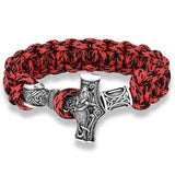 Bracelet de Survie Marteau de Thor Paracorde Rouge et Noire - Mon Bracelet Homme
