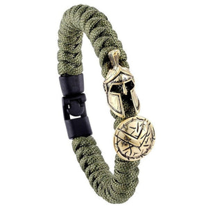 Bracelet de Survie Paracorde Verte : Gladiateur Or - Mon Bracelet Homme