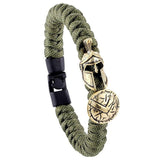 Bracelet de Survie Paracorde Verte : Gladiateur Or