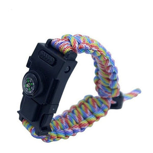 Bracelet de Survie Réglable en Paracorde Avec Lumière LED Sifflet et Boussole Carl - Mon Bracelet Homme