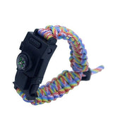 Bracelet de Survie Réglable en Paracorde Avec Lumière LED Sifflet et Boussole Carl