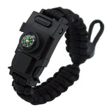 Bracelet de Survie Réglable en Paracorde Avec Lumière LED Sifflet et Boussole Grady - Mon Bracelet Homme