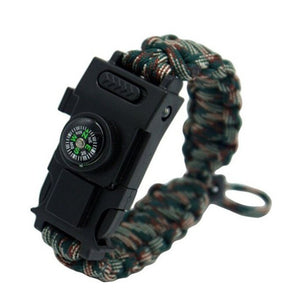 Bracelet de Survie Réglable en Paracorde Avec Lumière LED Sifflet et Boussole Van - Mon Bracelet Homme