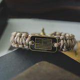 Bracelet de Survie Tactique en Paracorde pour Homme Sable - Mon Bracelet Homme