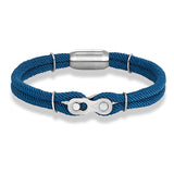 Bracelet en Corde Bleu Avec Maillon Chaîne de Moto Melvin - Mon Bracelet Homme