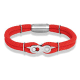 Bracelet en Corde Rouge Avec Maillon Chaîne de Moto Ares - Mon Bracelet Homme