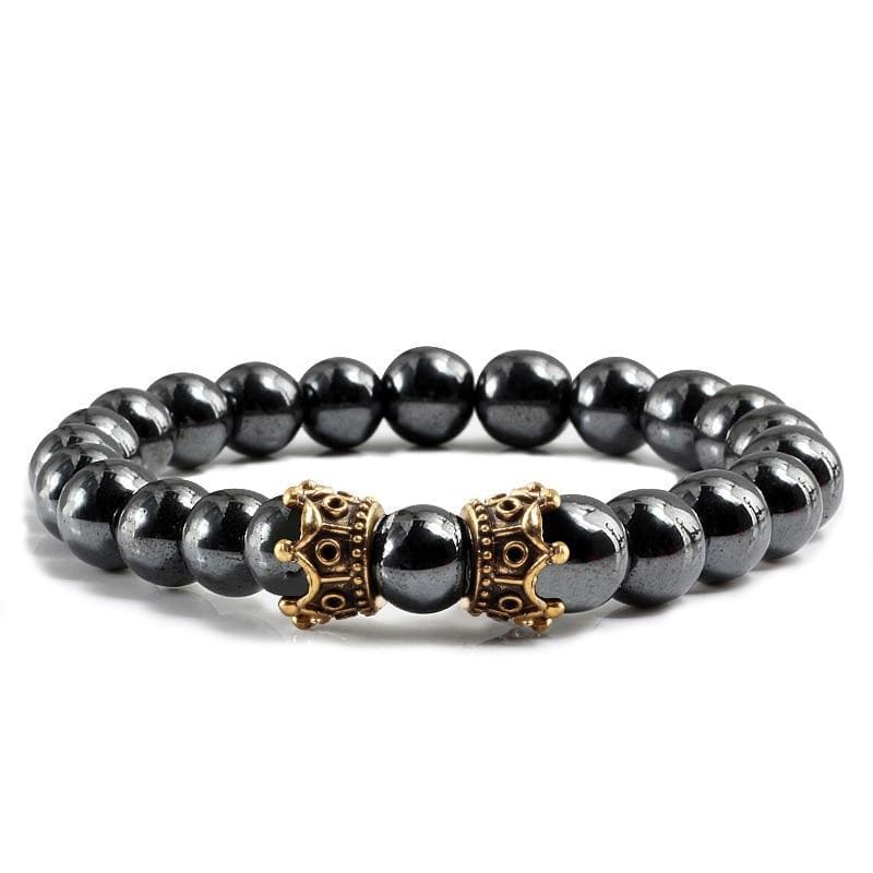 Bracelet Hématite Noire Jameson pour Homme en Perles - Mon Bracelet Homme