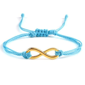Bracelet infini Bleu en Corde Tressée - Mon Bracelet Homme