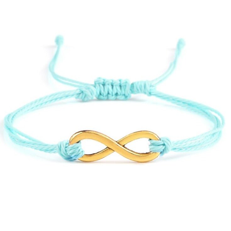 Bracelet infini Bleu Réglable en Corde Tressée - Mon Bracelet Homme