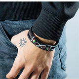 Bracelet Infini Nouveau Modèle Pour Homme en Cuir - Mon Bracelet Homme