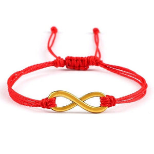 Bracelet infini Rouge en Corde Tressée - Mon Bracelet Homme