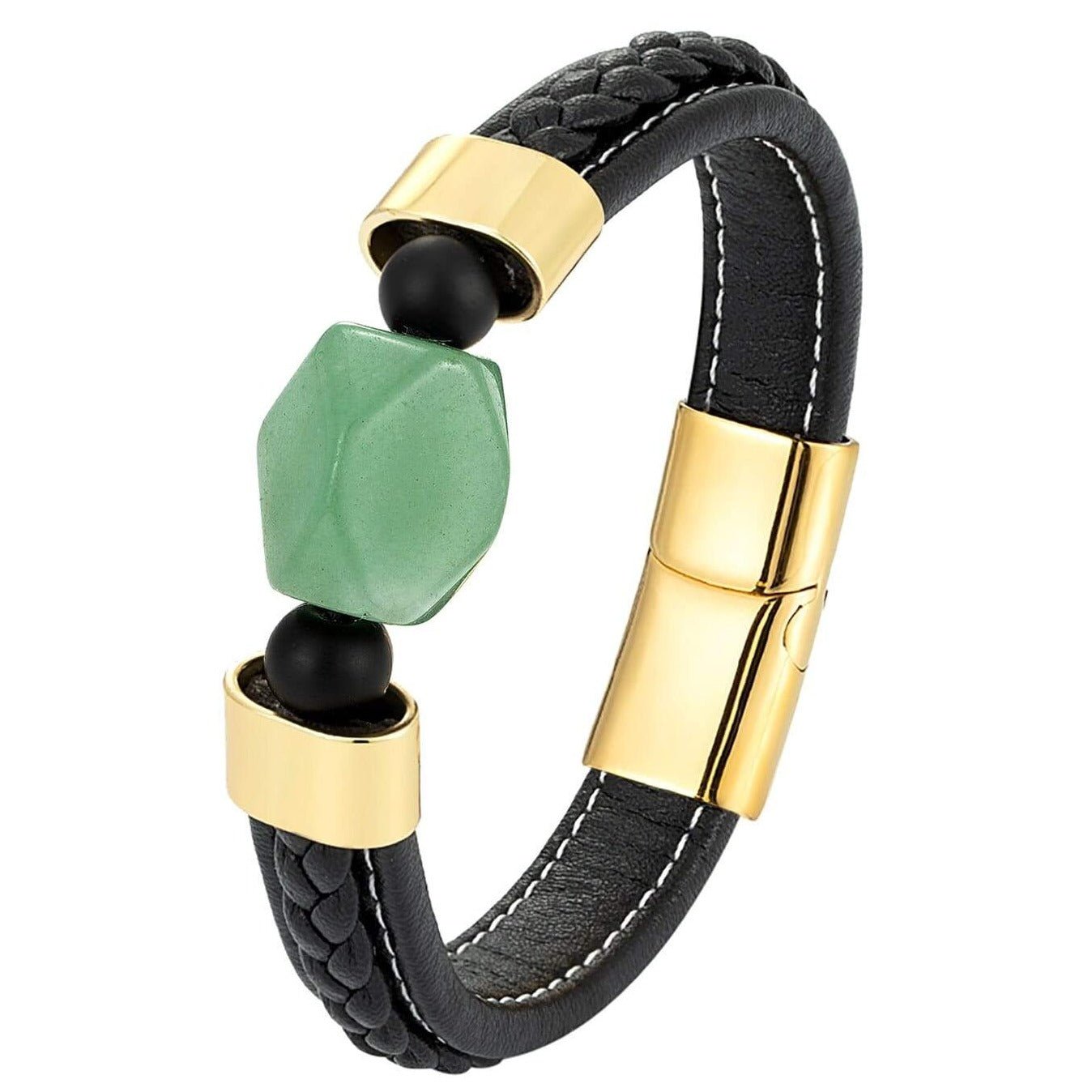 Bracelet Jade et Cuir pour Homme - Mon Bracelet Homme