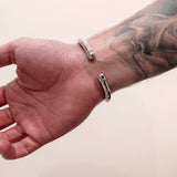 Bracelet Jonc Homme À la mode en Argent Sterling - Mon Bracelet Homme