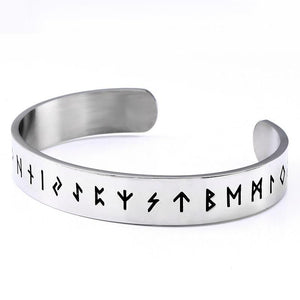 Bracelet Jonc Homme Runes Vikings Acier Inoxydable - Mon Bracelet Homme