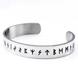 Bracelet Jonc Homme Runes Vikings Acier Inoxydable