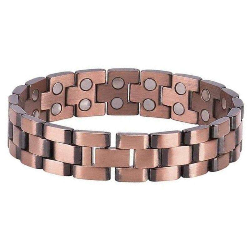 Bracelet Magnétique Maillon Large pour Homme en cuivre - Mon Bracelet Homme