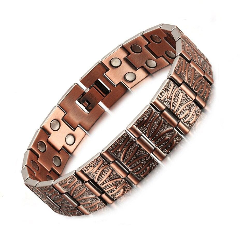 Bracelet Magnétique Motifs Original pour Homme en cuivre - Mon Bracelet Homme