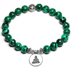 Bracelet Malachite Bouddha pour Homme en Perles - Mon Bracelet Homme