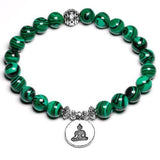 Bracelet Malachite Bouddha pour Homme en Perles